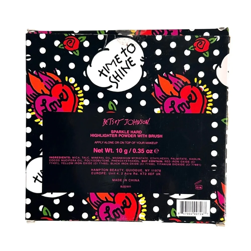Betsey Johnson Time to Shine Highlighter Powder with Brush NIB